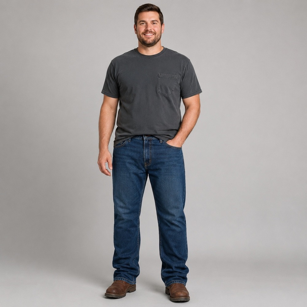 Lands End Jeans Mens 38x30 Blue Flannel Lined Denim Straight Leg Stretch Y2K